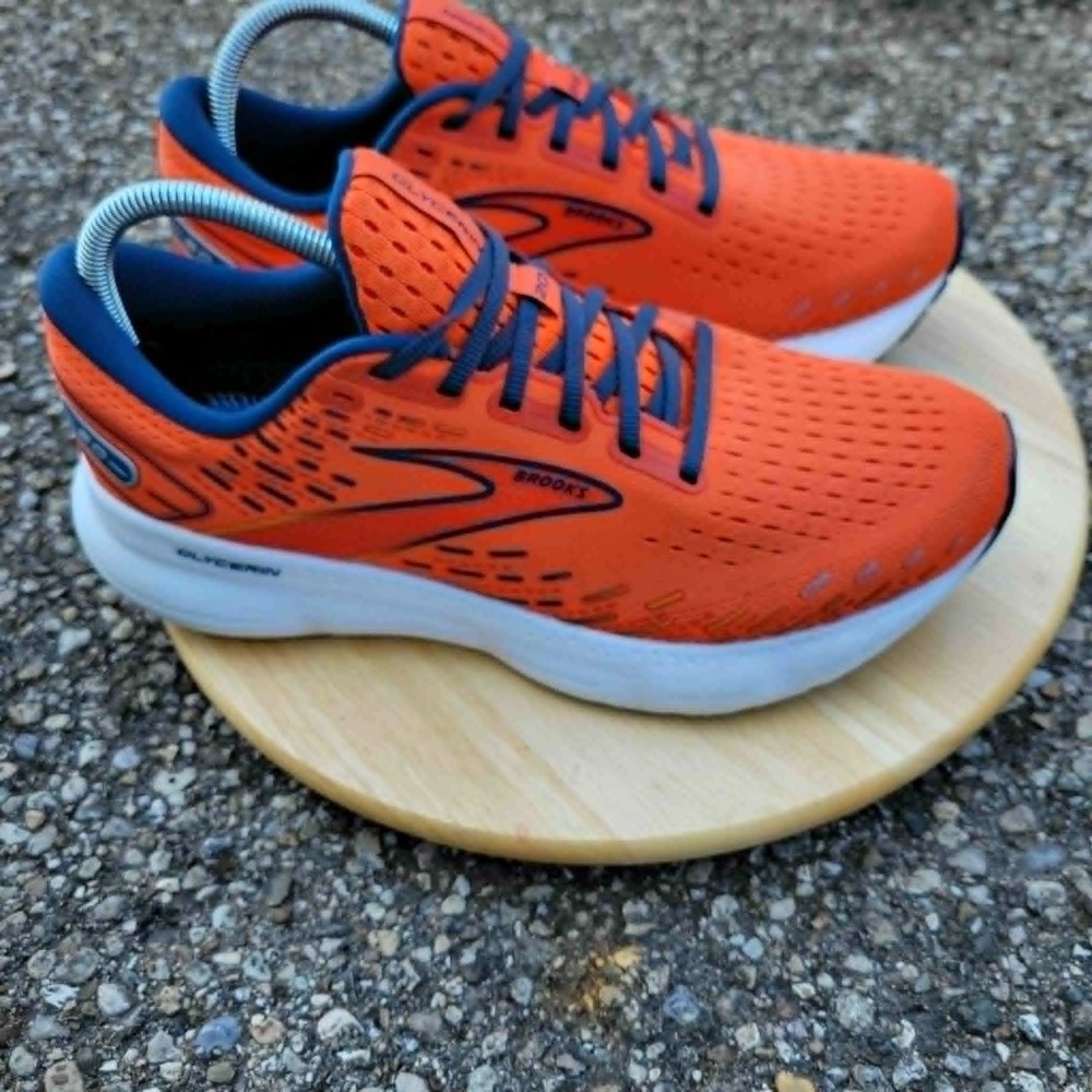 Brooks Glycerin 20 Running Shoes Mens 9.5 US Orange Blue DNA LOFT v3 1103821D843